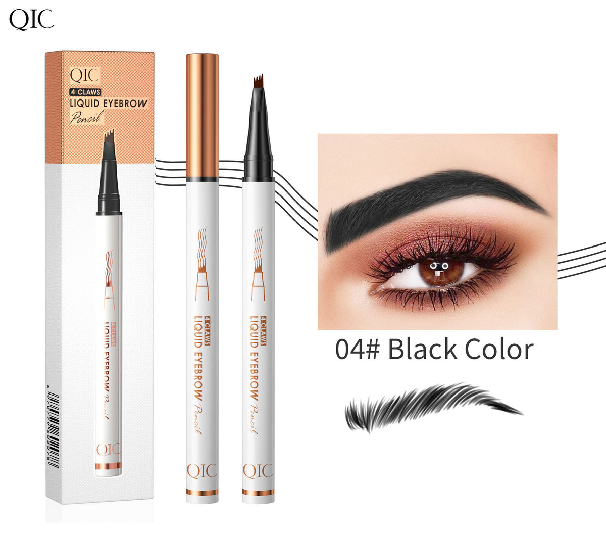 Four-Prong Liquid Eyebrow Pen
