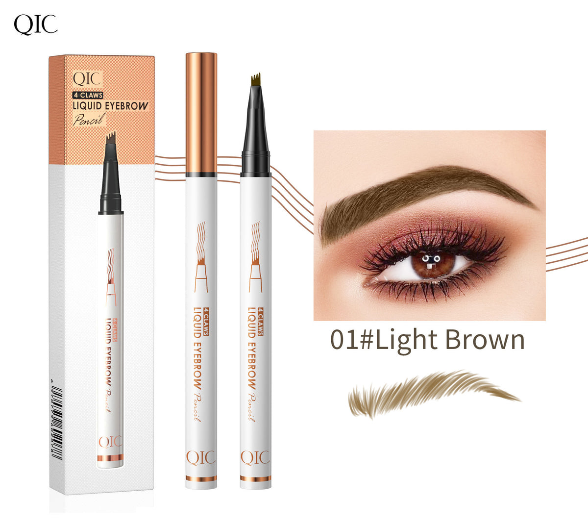 Four-Prong Liquid Eyebrow Pen