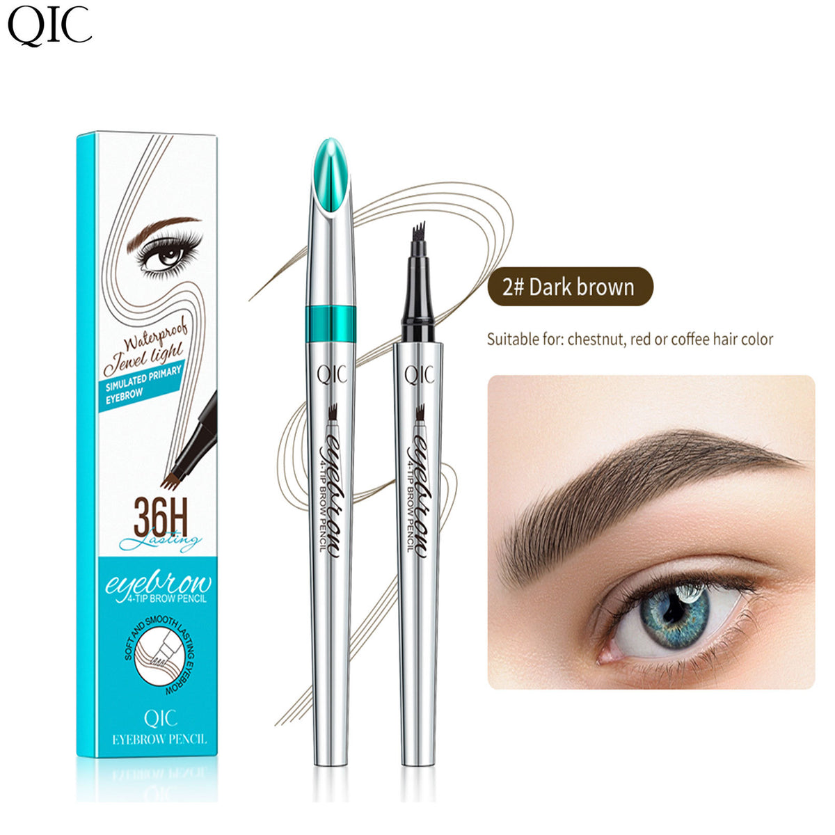 Four-Prong Liquid Eyebrow Pen