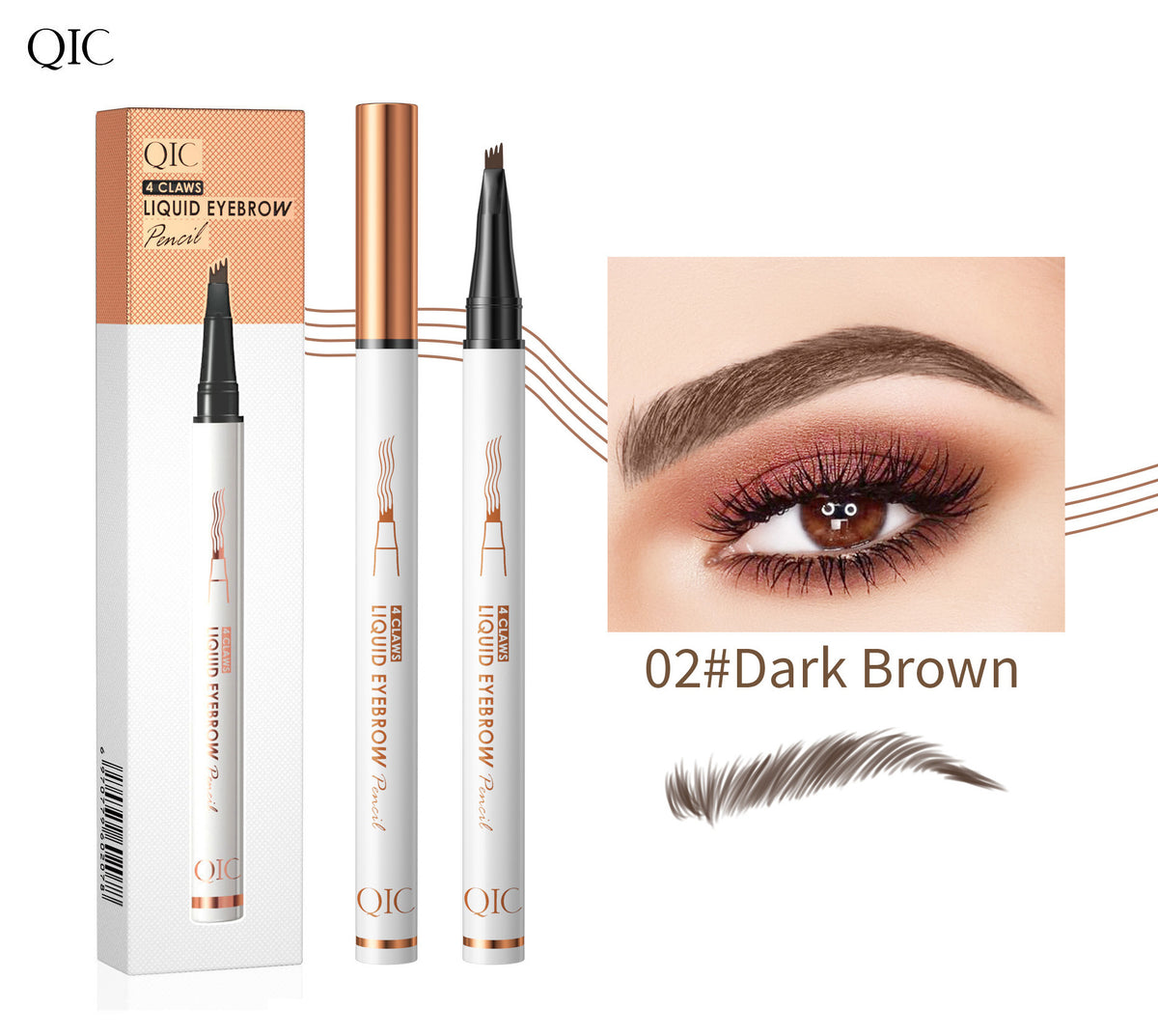 Four-Prong Liquid Eyebrow Pen