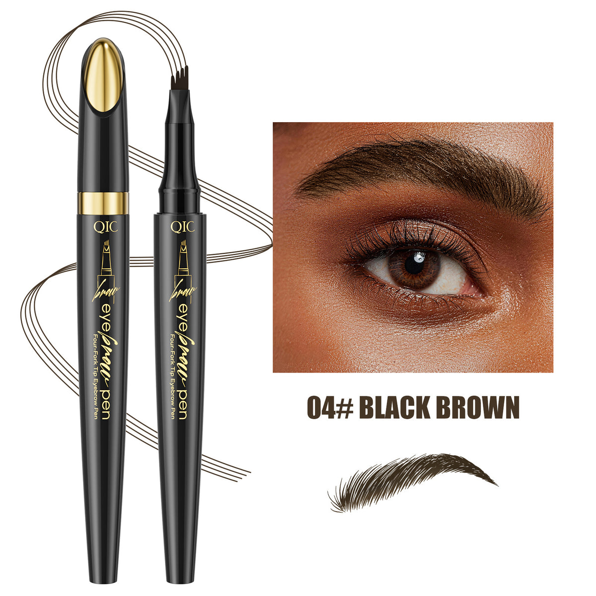 Four-Prong Liquid Eyebrow Pen