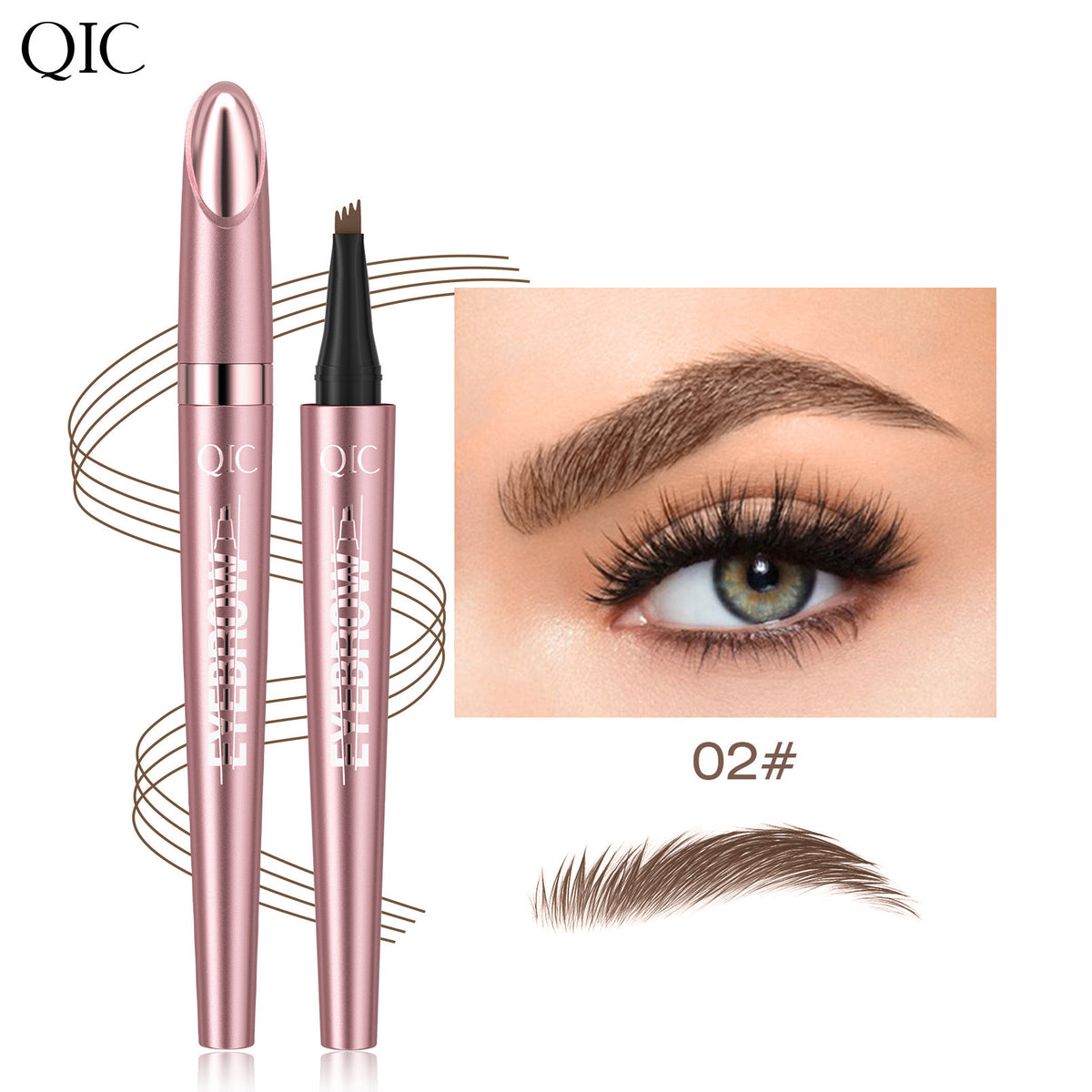 Four-Prong Liquid Eyebrow Pen
