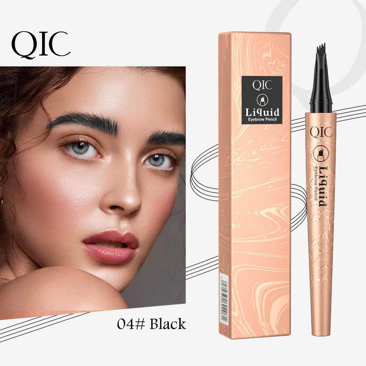 Four-Prong Liquid Eyebrow Pen