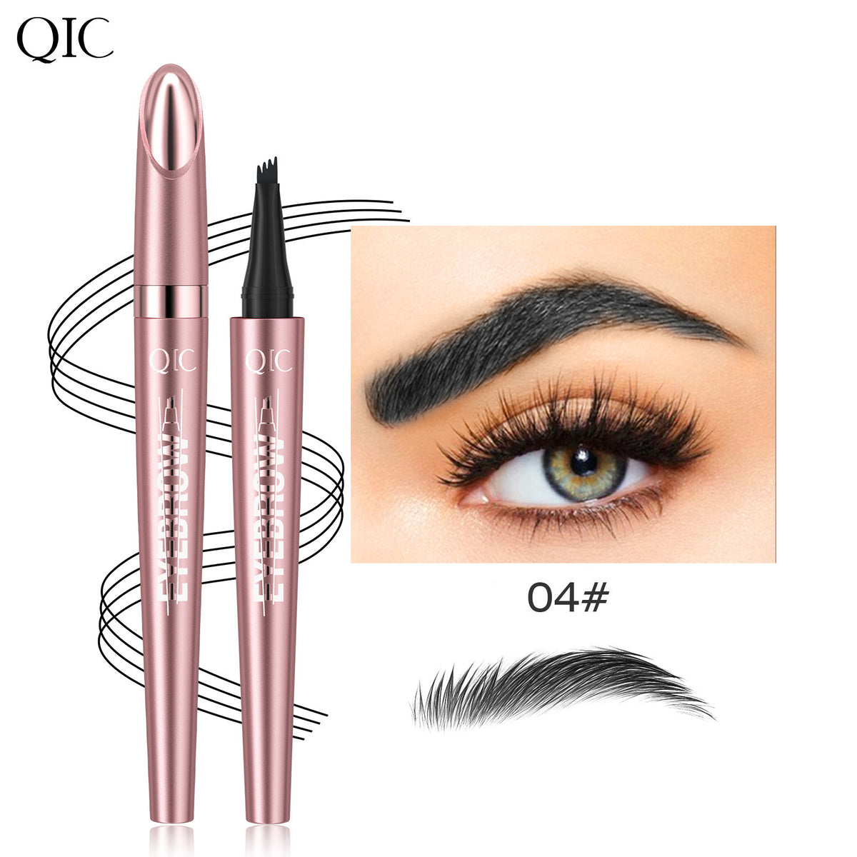 Four-Prong Liquid Eyebrow Pen