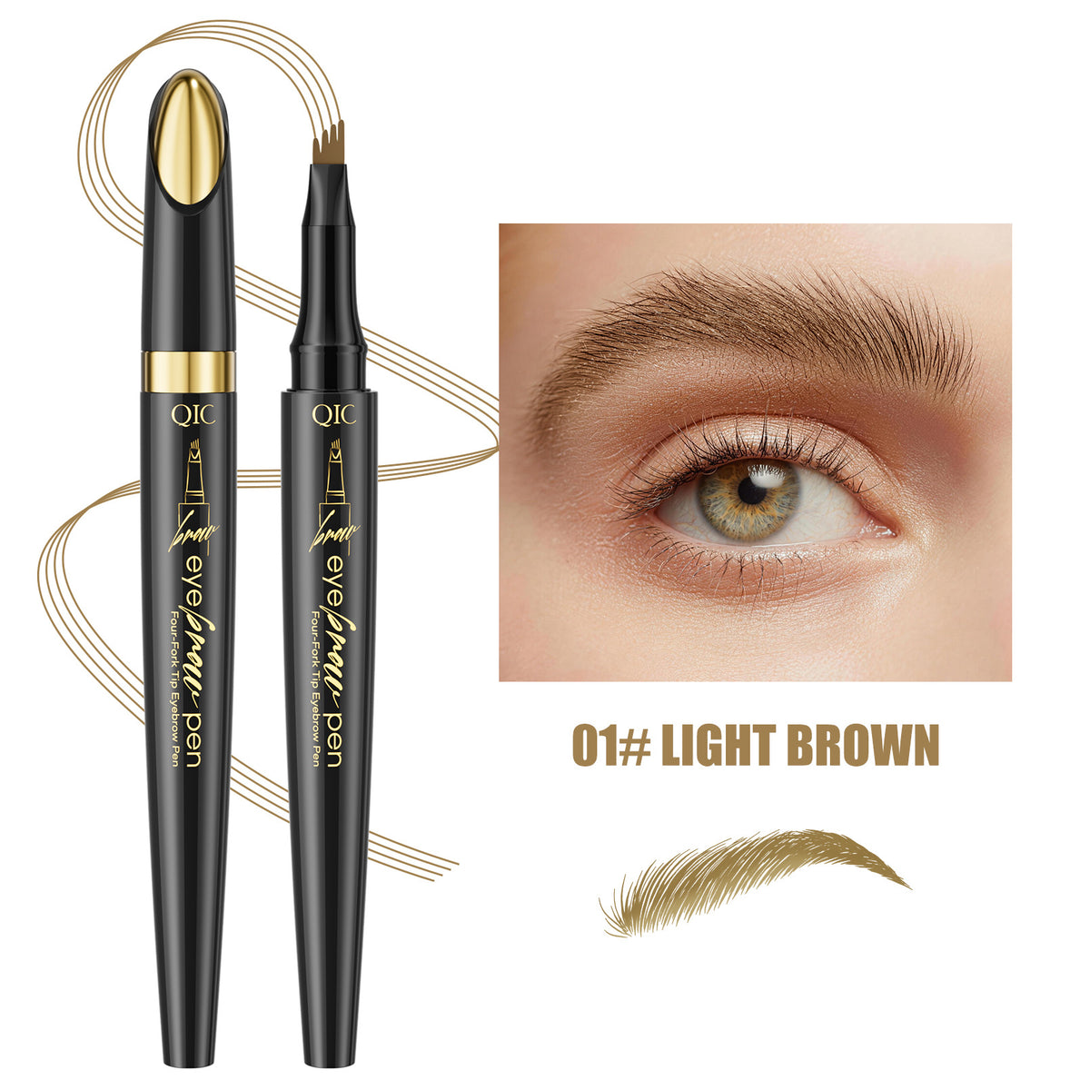 Four-Prong Liquid Eyebrow Pen
