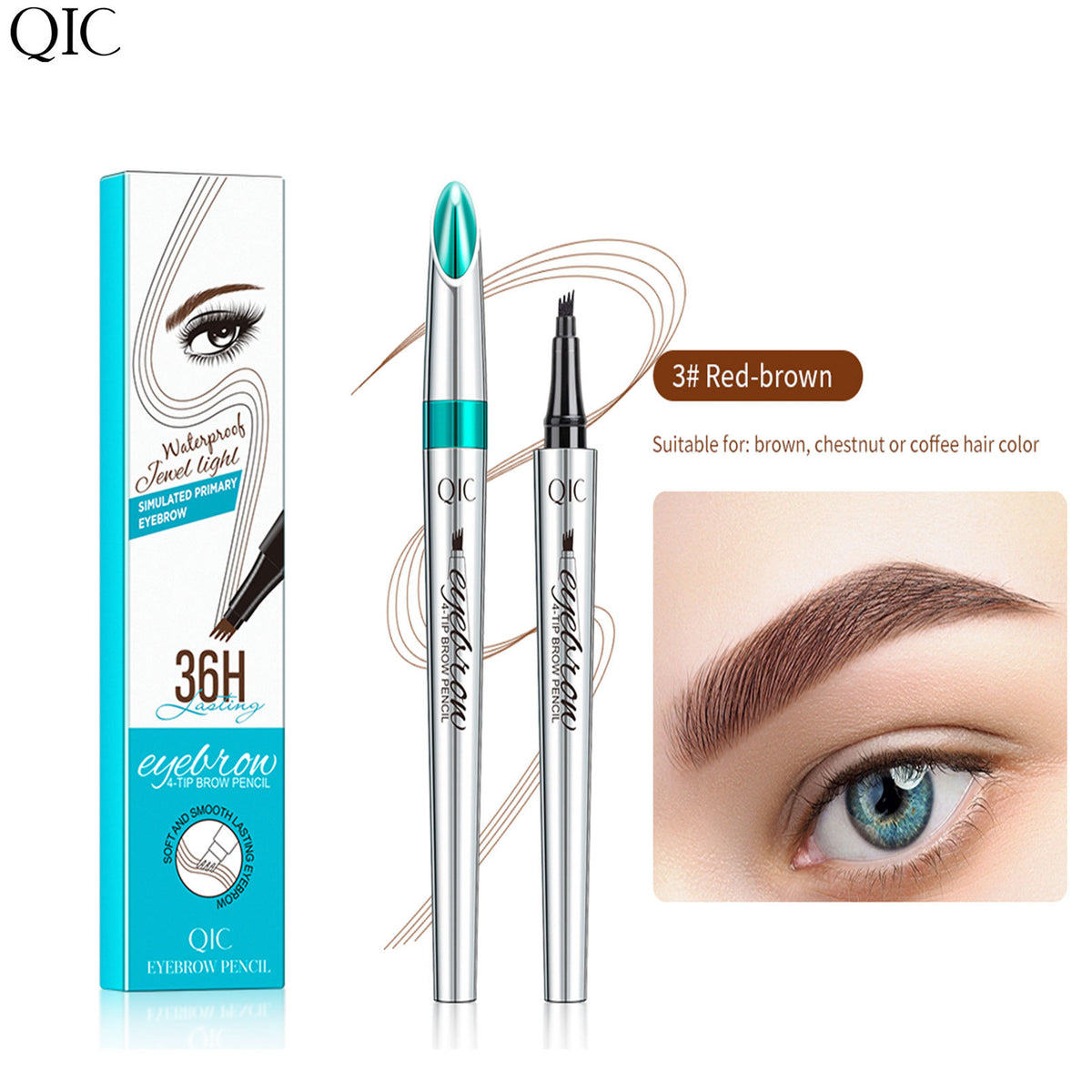 Four-Prong Liquid Eyebrow Pen